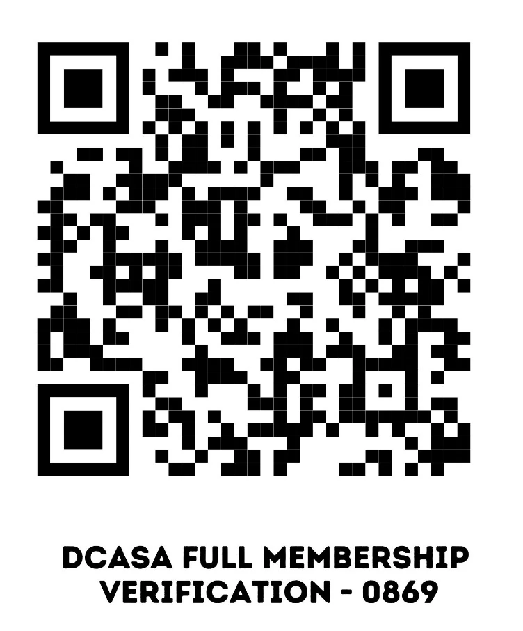 QR code linking to the DCASA member register entry for Rowan Breeds, membership 0869